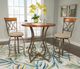 Powell® Hamilton 3-Piece Bronze/Medium Cherry Swivel Pub Table Set-2