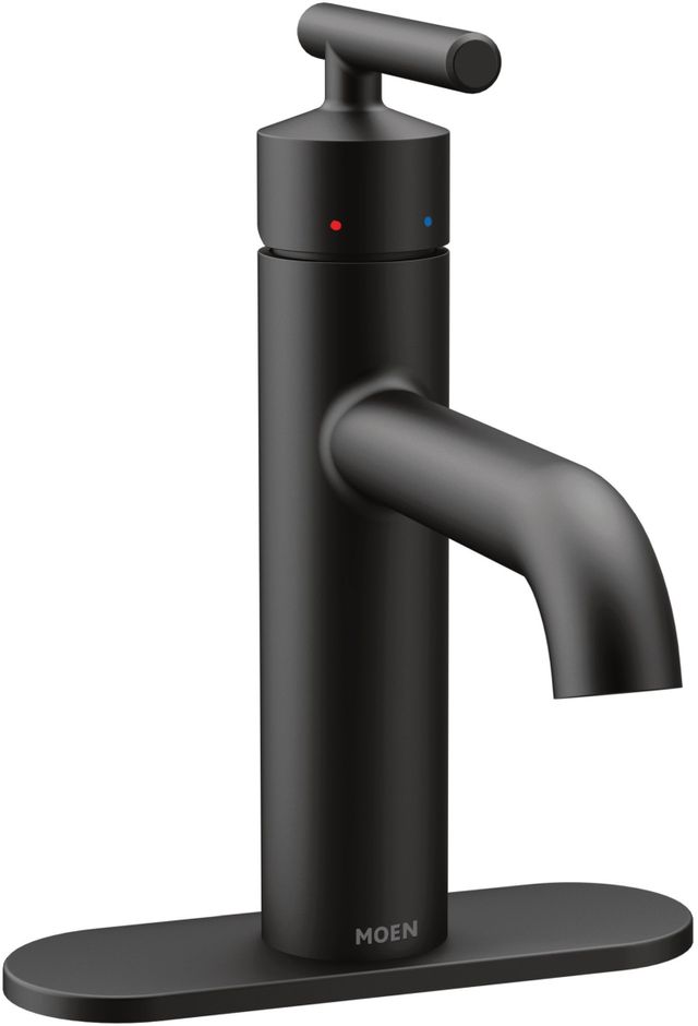 Moen® Gibson™ Matte Black One-Handle High Arc Bathroom Faucet-1