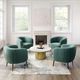 Zuo Modern Daschanelle White Coffee Table with Brass Base -4