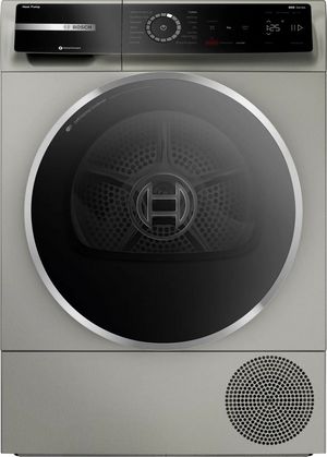 Bosch 800 Series 24" Pearl Steel Front Load Ventless Electric Dryer