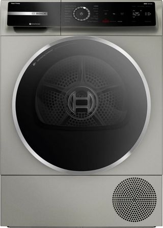 Bosch® 800 Series 24" Pearl Steel Front Load Ventless Electric Dryer