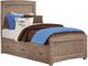 Vaughan-Bassett Transitions Driftwood Oak Youth Full Panel Bed-2