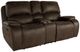 New Classic® Home Furnishings Brookings Brown Console Loveseat with Dual Recliners-0