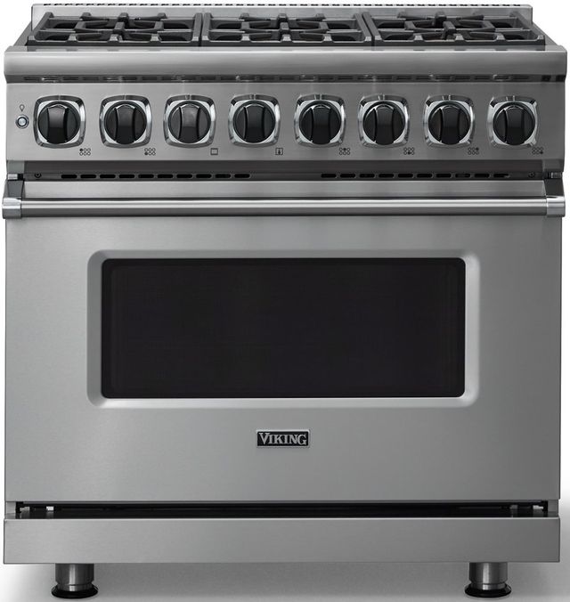 Viking® 7 Series 36" Stainless Steel Pro Style Dual Fuel Range-0
