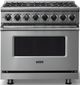 Viking® 7 Series 36" Stainless Steel Pro Style Dual Fuel Range-0