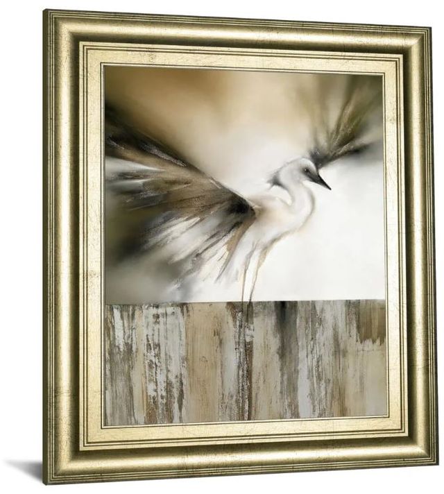 Classy Art Moonlight Landing and the Egret by J.P Prior Framed Print Wall Art-1