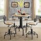 Furniture of America® Fran Sand Light Oak Wine Bar Table with Black Base-1
