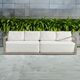 Uttermost® Uttermost® Remsen Weathered Gray/Oyster Wood Indoor-Outdoor Gray Sofa with Cushion-1