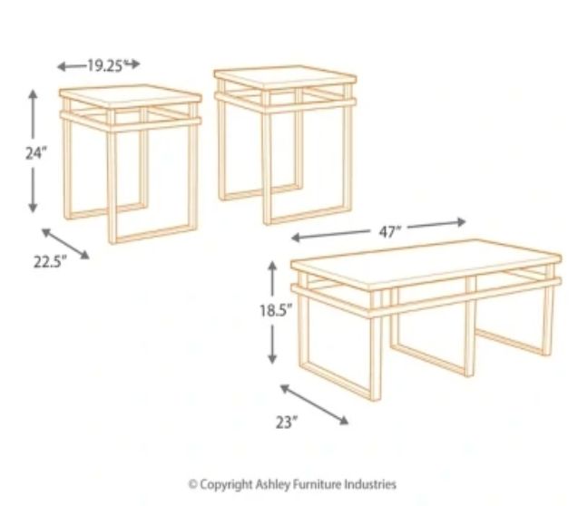 Signature Design by Ashley® Laney 3-Piece Black Occasional Table Set-2
