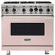 Viking® 5 Series 36" Blush Pro Style Natural Gas Range-0