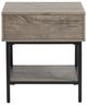 Magnussen Home® Fenwick Whitetail Brown End Table with Matte Black-3