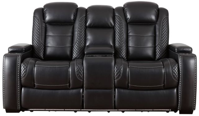 Signature Design by Ashley® Party Time 3-Piece Midnight Living Room Set with Power Reclining Sofa-2