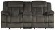 Homelegance® Laurelton Chocolate Double Manual Glider Reclining Loveseat with Center Console-2
