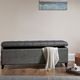 Olliix by Madison Park Charcoal Shandra Tufted Top Storage Bench-4