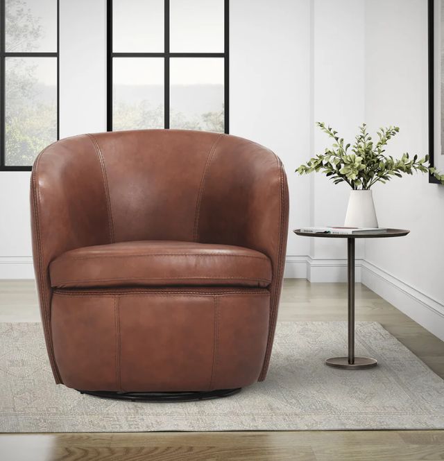 Parker House® Barolo Vintage Whiskey Swivel Club Chair-1