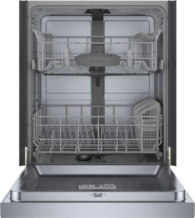 Bosch® 100 Series 24" Stainless Steel Front Control Built In Dishwasher-1