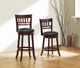 Homelegance® Edmond Black/Dark Cherry Swivel Pub Height Chair-1