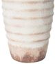 A & B Home Brown/White Ridged Ceramic Vase-4