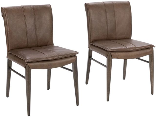 Classic Home Lynden 2-Piece Maple Brown Dining Chair Set-0