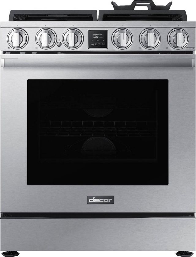 Dacor® 30" Silver Stainless Pro Style Natural Gas Range-0