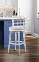 American Woodcrafters Beach Comber Weathered White Swivel Bar Stool-1
