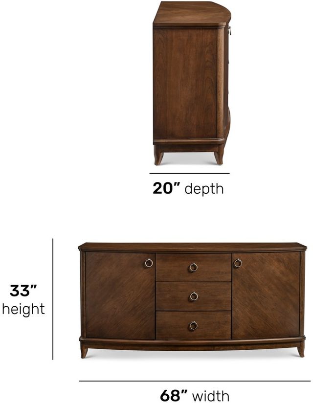 Flexsteel® Bellevue Whiskey Brown Console-2