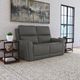 Flexsteel® Carter Smoke Power Reclining Loveseat with Power Headrests and Lumbar-1