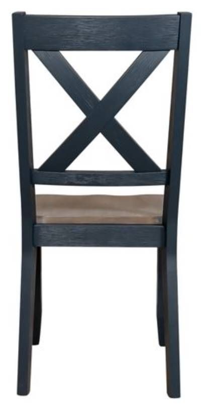 Liberty Furniture Lakeshore Navy X Back Side Chair-2
