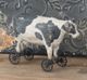 A & B Home Black/White Resin Milk Cow On Wagon-0