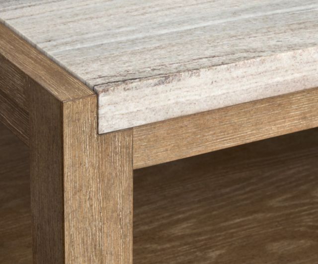 Magnussen Home® Plum Creek Sierra Brown Cocktail Table with Marble Top-4