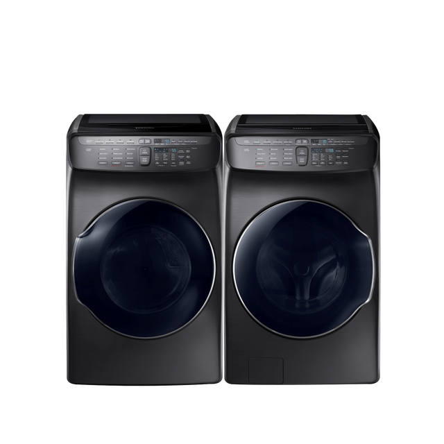 Samsung Front Load Laundry Pair-Black Stainless Steel-0