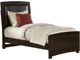 Vaughan-Bassett Transitions Merlot Twin Upholstered Headboard-1