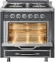 Viking® Tuscany 36" Cast Black Pro Style Dual Fuel Range-1