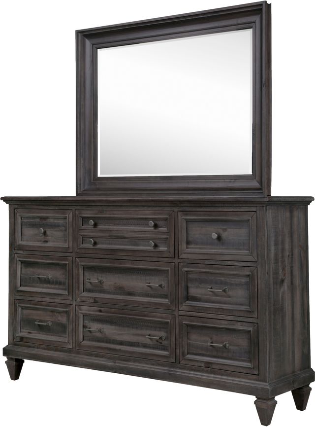 Magnussen Home® Calistoga Weathered Charcoal Landscape Mirror-1