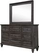 Magnussen Home® Calistoga Weathered Charcoal Landscape Mirror-1