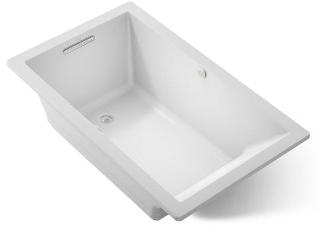 KOHLER® Underscore® Ice Gray 60" x 36" Drop-In Heated BubbleMassage™ Air Bath with Bask® Heated Surface-0