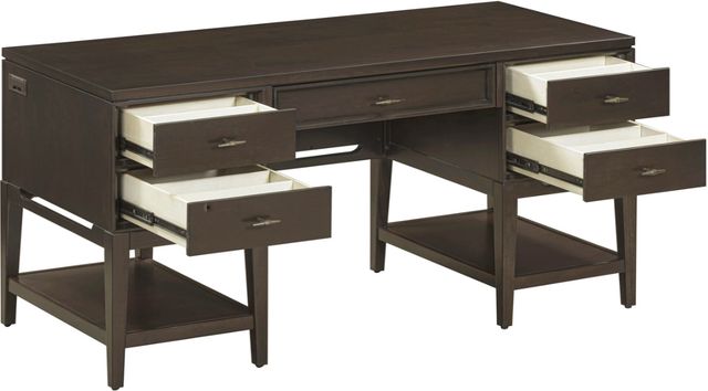 aspenhome® Sutton French Roast 64" Half Pedestal Desk-2