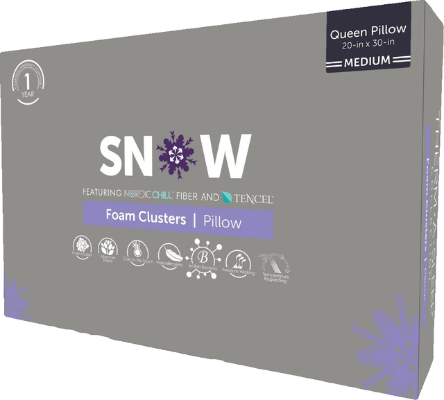 Protect-A-Bed® Therm-A-Sleep® White Snow Foam Clusters Queen Pillow-0