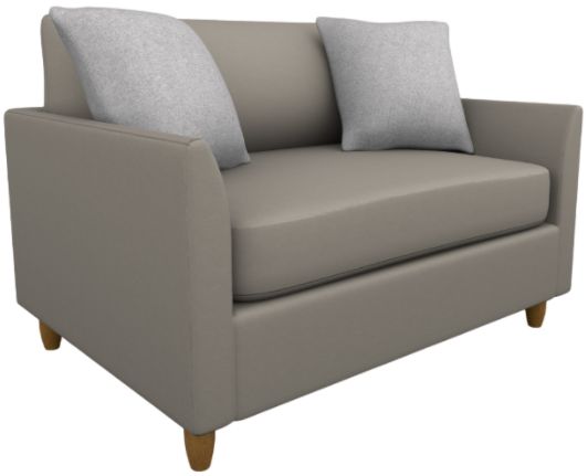Best® Home Furnishings Customizable Bayment Leather Twin Sleeper Chair with Honey Birch Legs