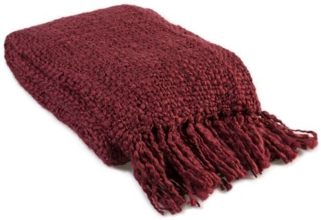Surya Tobias Garnet 51"x71" Throw Blanket-1