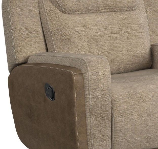 Elements International Hornet Beige/Cream/Natural Manual Recliner-1