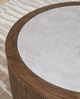 Signature Design by Ashley® Hadonna Faux Stone Top Cocktail Table with Brown Base-3