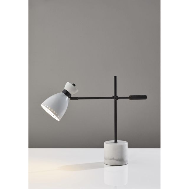 Adesso® Sadie Black and White Desk Lamp-1