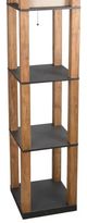 Lamps Per Se Antique Wood/Black Cast Iron Floor Lamp-2
