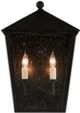 Currey & Company Bening Midnight Medium Outdoor Wall Sconce-1