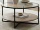 Liberty Furniture Paran Place Glass Top Round Cocktail Table with Black/Natural Base-0