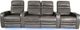 RowOne Cortés Home Entertainment Seating Gray 4-Chair Row with Loveseat-1