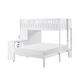 Homelegance Rowan & Rue White Twin/Full Loft Bunk Bed with Hidden Desk and Storage-2