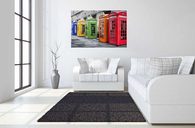 Classy Living Phone Booths in Color Wall Art-1