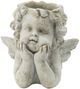 A & B Home Off White 8" Small Cherub Angel Planter-0